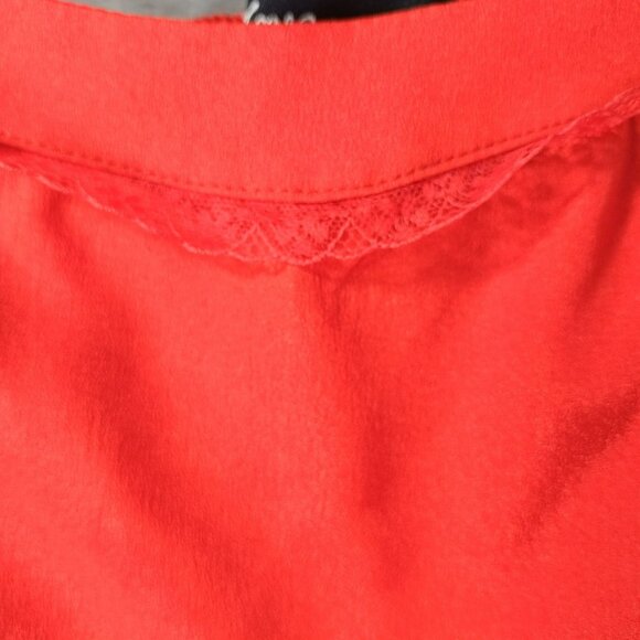 Love 2 by Loved Womens Red Camisole Tank Top Adjustable Lace Trim Size XL - Picture 3 of 9